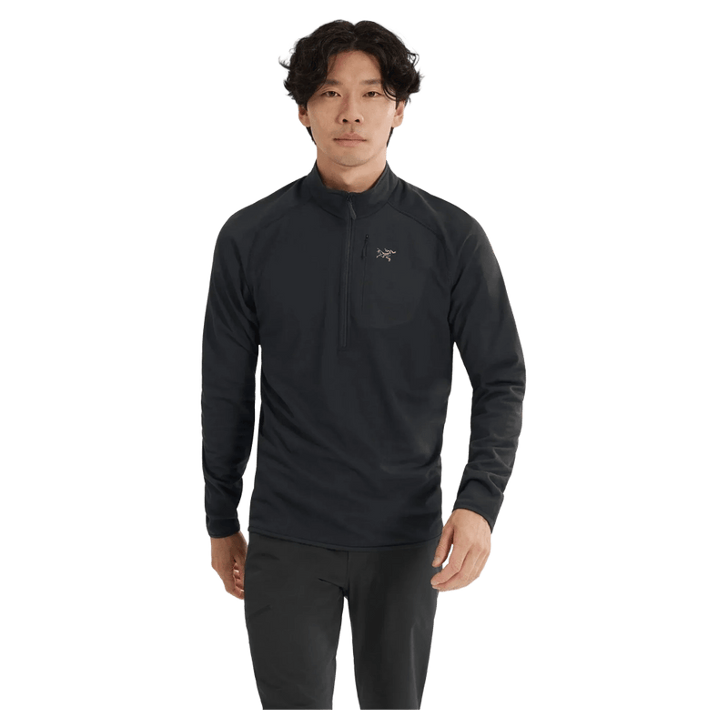 View of Arcteryx Delta 1/2 Zip in colour Black.