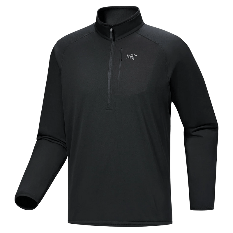 View of Arcteryx Delta 1/2 Zip in colour Black.