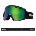 Main view of the Dragon D1 Goggle in Icon Green colourway, unisex's model