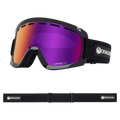 Main view of the Dragon D1 Goggle in Icon Purple colourway, unisex's model