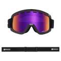 Front view of the Dragon D1 Goggle in Icon Purple colourway, unisex's model