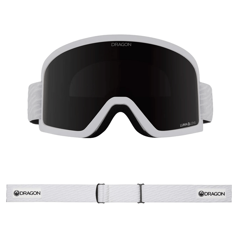 Front view of the Dragon DX3 Plus Goggles in BLIZZARD colourway, unisex's model