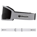 Side view of the Dragon DX3 Plus Goggles in BLIZZARD colourway, unisex's model