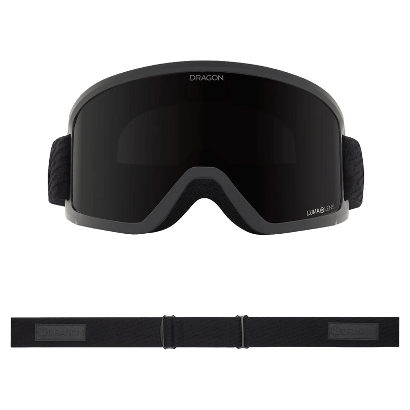 Front view of the Dragon DX3 Plus Goggles in MIDNIGHT colourway, unisex's model