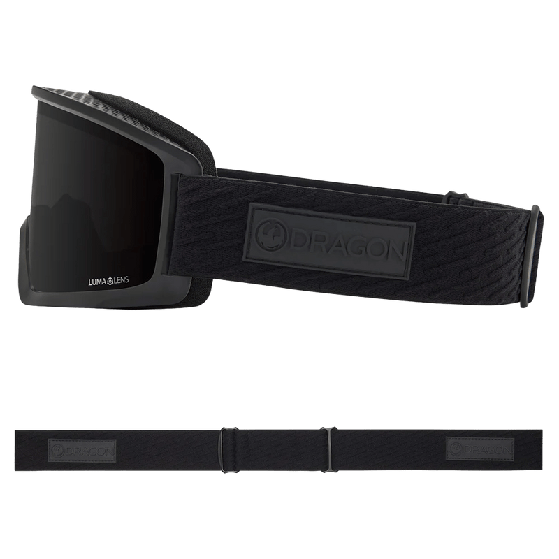 Side view of the Dragon DX3 Plus Goggles in MIDNIGHT colourway, unisex's model