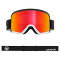 Front view of the Dragon DX3 Plus Goggles in NOUVEAU BLACK colourway, unisex's model