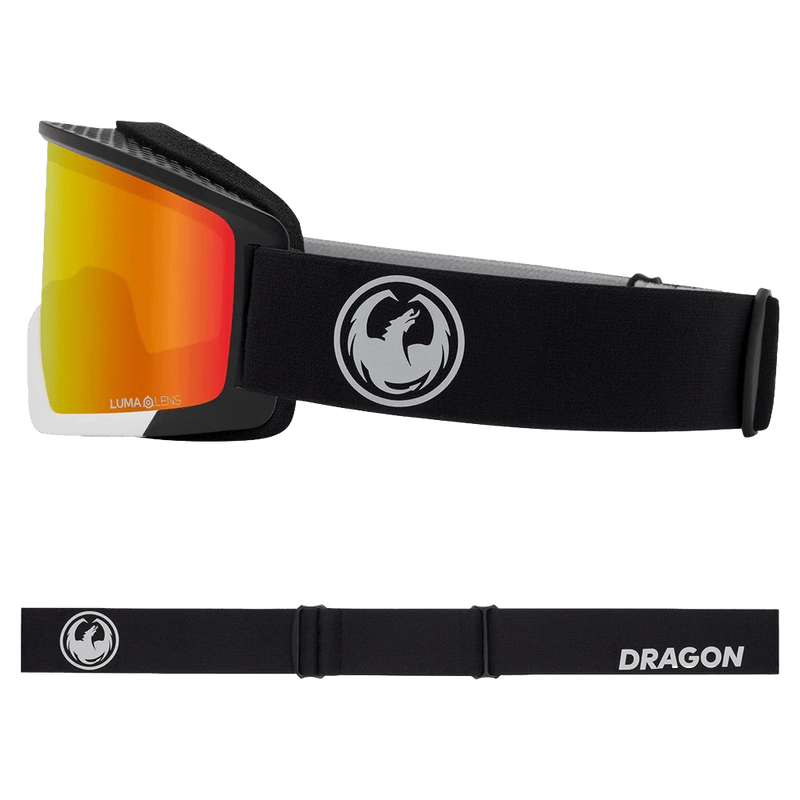 Side view of the Dragon DX3 Plus Goggles in NOUVEAU BLACK colourway, unisex's model