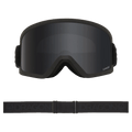 Front view of the Dragon DX3 Goggle in BLACKOUT and DARK SMOKE colourway, unisex's model