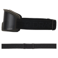 Side view of the Dragon DX3 Goggle in BLACKOUT and DARK SMOKE colourway, unisex's model