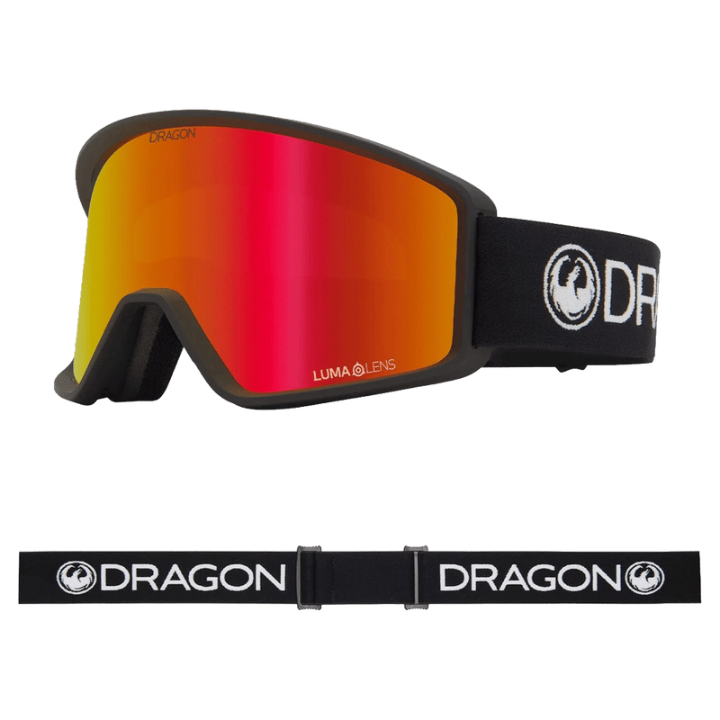 Main view of the Dragon DXT OTG Goggles in BLACK colourway, unisex's model