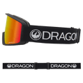 Side view of the Dragon DXT OTG Goggles in BLACK colourway, unisex's model