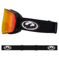 Side view of the Dragon NFX2 Goggle in Old Skool colourway, unisex's model