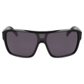 Front view of the Dragon Remix Sunglasses in Black Multi, LL Smoke Polar lens, unisex model