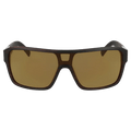 Front view of the Dragon Remix Sunglasses in Matte Woodgrain, LL Copper Ion lens, unisex model