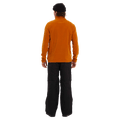 Back view of the Elude Mifrofleece Quarter Zip Jamper in Pumpkin Spice colourway, men model