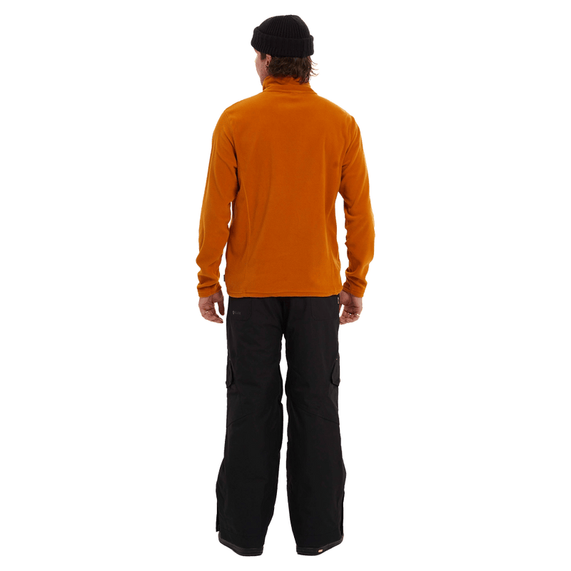Back view of the Elude Mifrofleece Quarter Zip Jamper in Pumpkin Spice colourway, men model