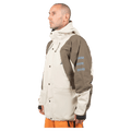 Alternative view of the Endeavor 2L Ranger Jacket in Algae and Fiber colourway, unisex model
