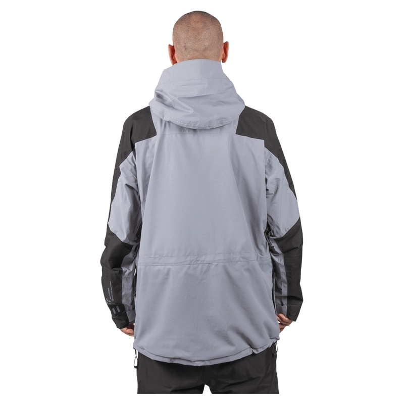 Back view of the Endeavor 2L Ranger Jacket in Graphite colourway, unisex model