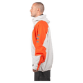 Side view of the Endeavor 2L Ranger Jacket in Sand and Flame colourway, unisex model