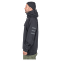 Side view of the Endeavor Ops Organic Hoodie in Black colourway, unisex model