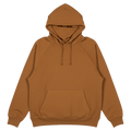 Main view of the Endeavor Ops Organic Hoodie in Clay colourway, unisex model