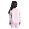 Back view of the Eve Girl Aspen Crew in Pale Pink colourway, girls's model