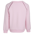 Back view of the Eve Girl Aspen Crew in Pale Pink colourway, girls's model