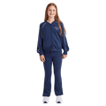 Full-body view of the Eve Girl Aspen Flare in Navy colourway, girls's model