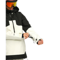 Detail image of the Fern Ins Gore Pullover Snowboard Jacket - Womens in Bone. Featuring left side pass pocket.