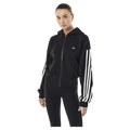 Front view of P.E Nation Flip Side Zip Thru Hoodie in colour Black