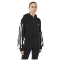 Front view of P.E Nation Flip Side Zip Thru Hoodie in colour Black