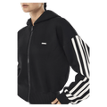 Side view of P.E Nation Flip Side Zip Thru Hoodie in colour Black