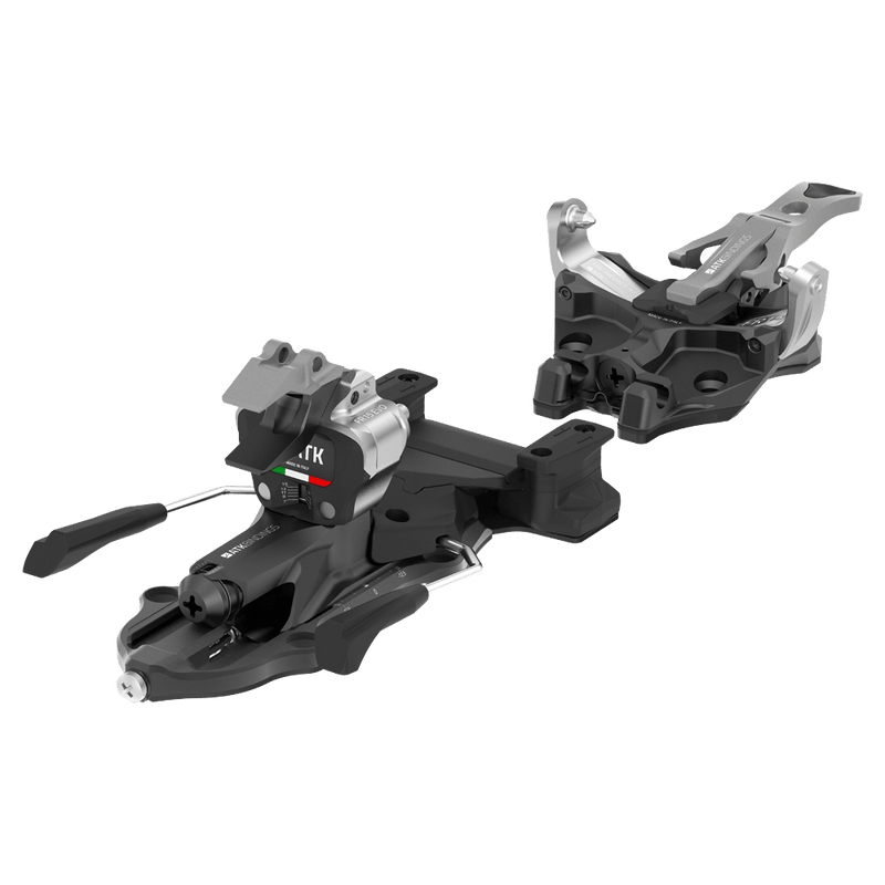 Titanium rear view of ATK Freeraider 15 Evo Ski Touring Bindings