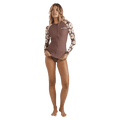 Full view of Billabong Fresh Daze Pipa Ls Sshirt - Womens in colour Espresso.