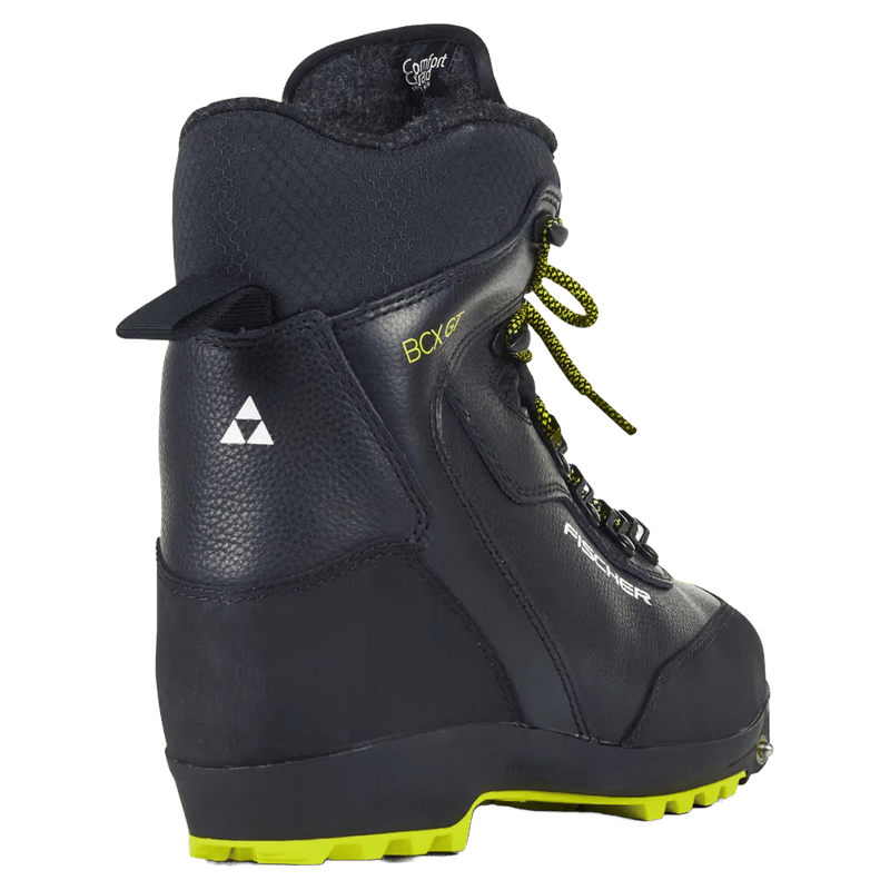 Back view of the Fischer BCX Grand Tour XP Ski Boots in Black colourway, unisex's model