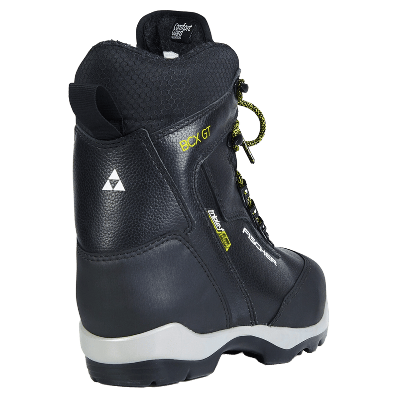 Back view of the Fischer BCX Grand Tour XC Boots in Black colourway, unisex's model