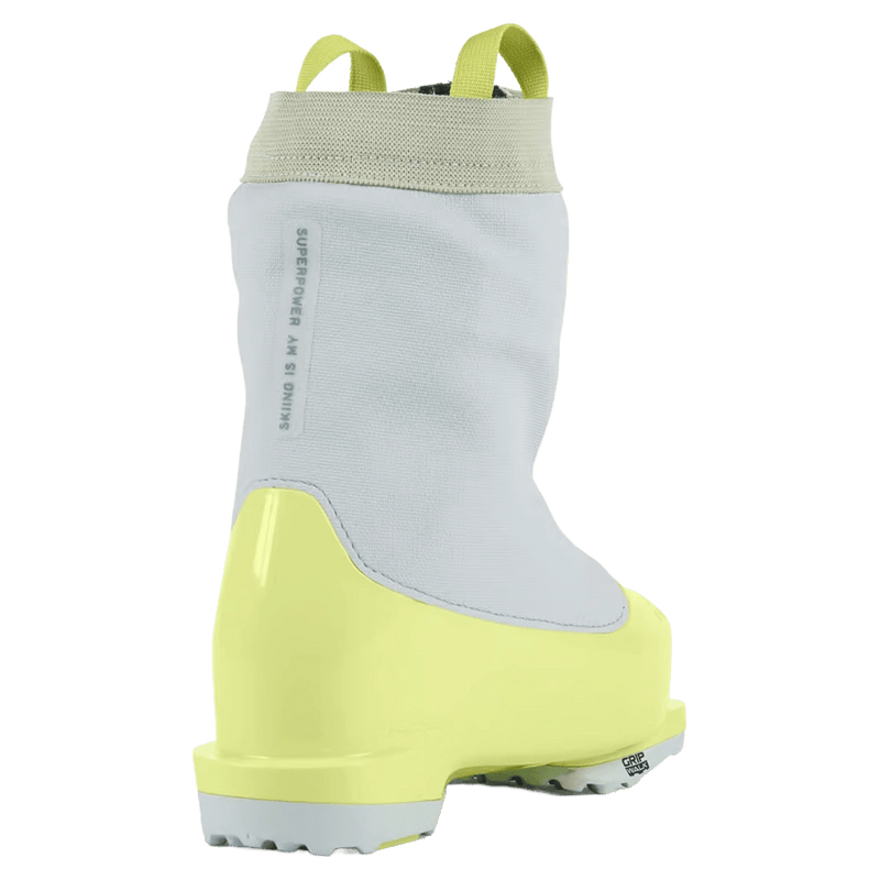 Back view of the Fischer One Ski Boots in Green colourway, kids's model