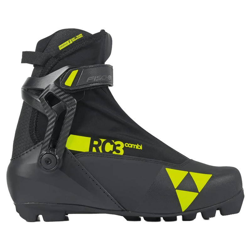 Main view of the Fischer RC3 Combi Ski Boots in Black colourway, unisex's model