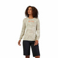 Front view of the Fox Ranger Tru Dr LS Jersey in Cream colourway, women's model