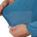 Fabric view of the Fox Ranger Tru Dr LS Jersey in Dark Salt colourway, women's model