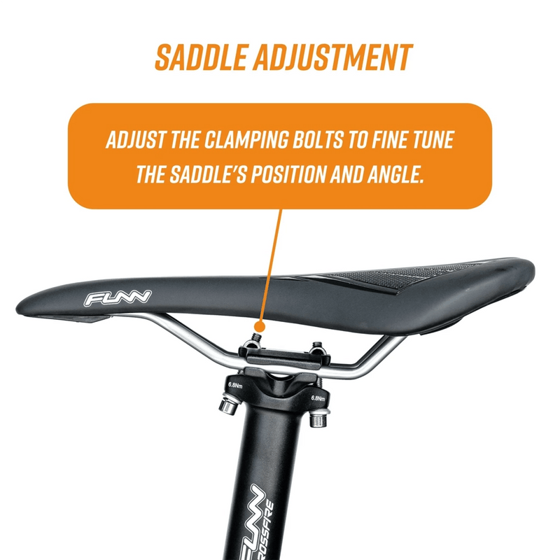 infographic view of the Funn Crossfire Bike Seat Post