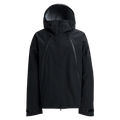Black Burton Futuretrust 3L Snowboard Jacket with hood, front zipper, and large diagonal chest pockets.