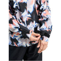 Burton Futuretrust 3L Snowboard Jacket with a blue and pink marble print and adjustable velcro sleeve cuffs.