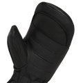 Detail view of the upper palm of the Arashi Guide Gtx Mitts in Black featuring a slotted palm overlay.