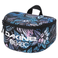 Dakine Goggle Stash case with blue and purple floral print, B4BC logo, top handle, and zipper closure.