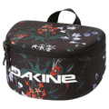 Black Dakine Goggle Stash case with a colorful floral print, white logo, zipper, and top carrying handle.