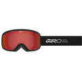 Front view of the Giro Cruz goggles in Stacked Black with Amber Scarlet lenses