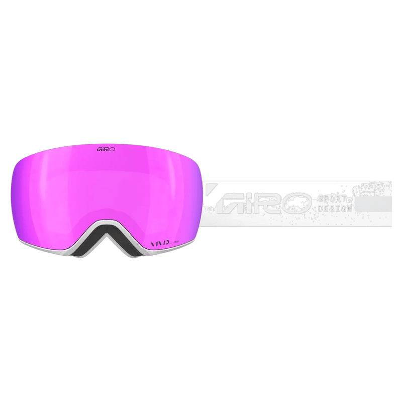 Strap view of the Giro Article II Goggles in White, Pink lens, unisex model