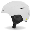 Side view of the Giro Avera AF Helmet in WHITE colourway, women's model