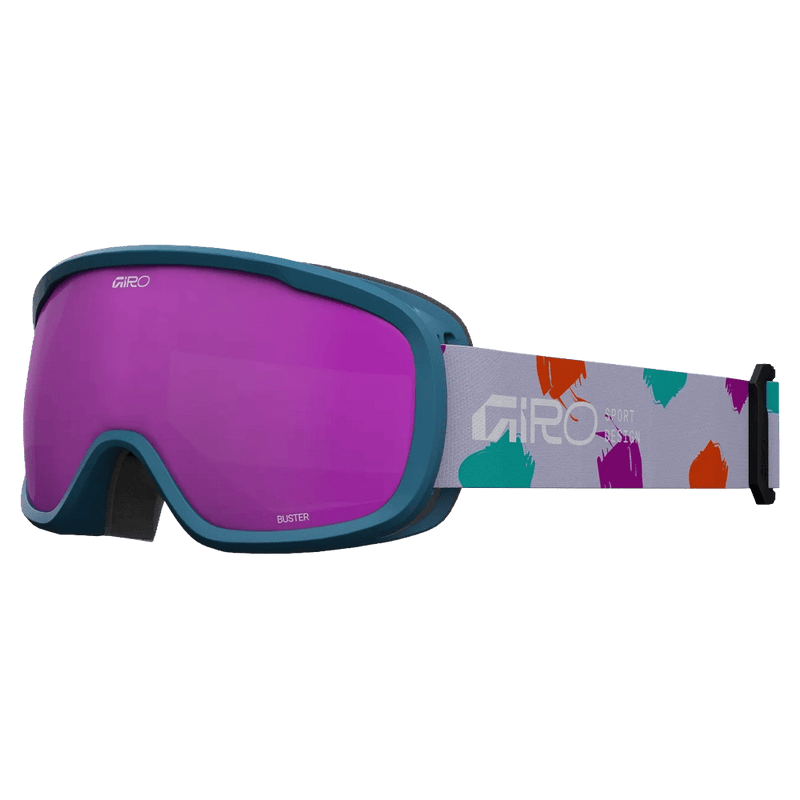Main view of the Giro Buster Goggles in Painted Teal, Amber Pink lens, kids model